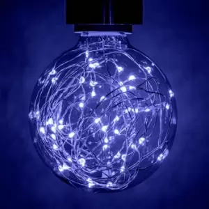 Prolite LED G95 Globe 1.7W E27 Star Effect Funky Filaments Blue Clear Polycarbonate