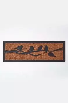 Decorative Birds Non Slip Coir Doormat