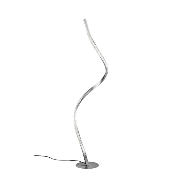 Rubin Modern RGBW LED Integrated Floor Lamp Brushed aluminium 3000K Remote control