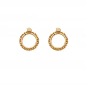 Gold New Moon Stud Earrings GEST3391