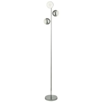 Searchlight MARBLES - Floor Lamp 3 Light - Chrome with Crystal Sand