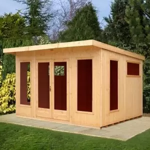 Shire Miami Gym 12X10 Pent Shiplap Wooden Summer House