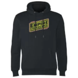 Star Wars Empire Strikes Back Logo Hoodie - Black - XL