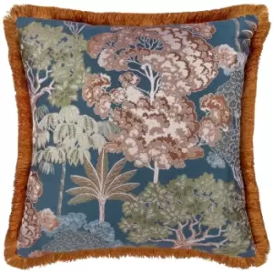 Woodlands Cushion Navy, Navy / 55 x 55cm / Polyester Filled