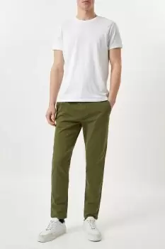 Mens Slim Fit Khaki Chino Trousers