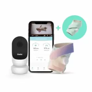 Owlet Duo - Smart Sock 3 + Cam 2 Baby Monitor Mint With Forever Rainbow Accessory Sock Set