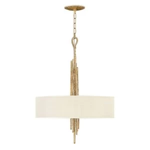 6 Light Round Ceiling Pendant Gold, E14