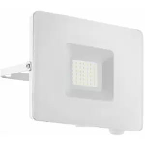 Loops - IP65 Outdoor Wall Flood Light White Adjustable 30W Built in LED Porch Lamp