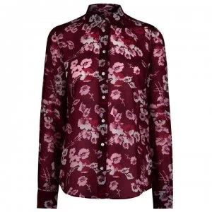 Gant Gant Floral Shirt - Port Red