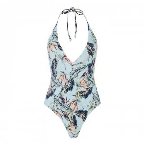 Vero Moda Palm Print Swimsuit - COOL Blue