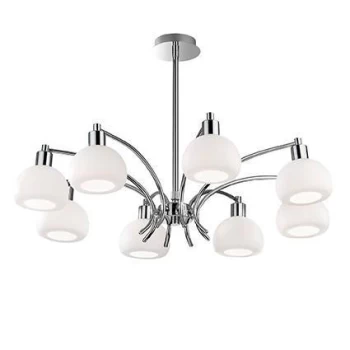 Tokyo 8 Light Multi Arm Ceiling Pendant Chrome, E14