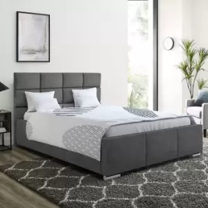 Envisage Trade - Gerali Upholstered Beds - Plush Velvet, King Size Frame, Grey - Grey