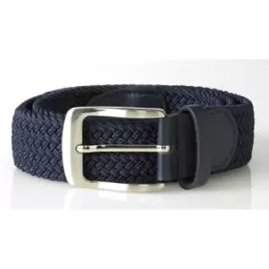 Duke Mens Dani King Size Stretch Braided Belt (5XL) (Navy)