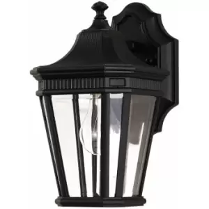 Loops - Outdoor IP44 Wall Light Sconce Black LED E27 100W Bulb External d00673