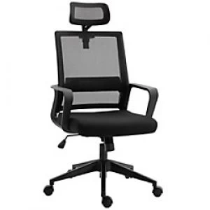 HOMCOM Office Chair Black Sponge, Nylon, Mesh, PVC, MDF 921-197