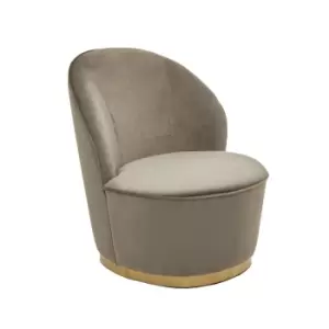 Interiors by PH Kids Mink Velvet Chair With Gold Metal Base