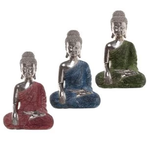 Metallic Meditation Thai Buddha Figurine (1 Random Supplied)