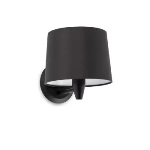 Conga Wall Light with Shade Black, E27