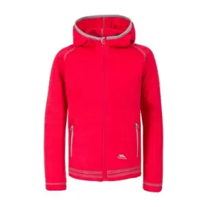 Trespass Childrens Girls Goodness Full Zip Hooded Fleece Jacket (2-3 Years) (Raspberry Marl)