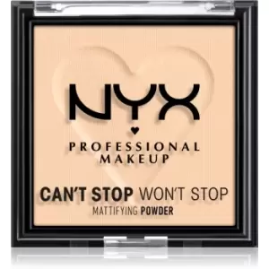 NYX Professional Makeup Can't Stop Won't Stop Mattifying Powder Mattifying Powder Shade 02 Light 6 g