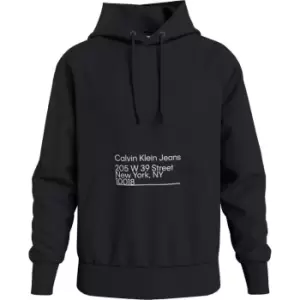 Calvin Klein Jeans Ck Address Logo Hoodie - Black