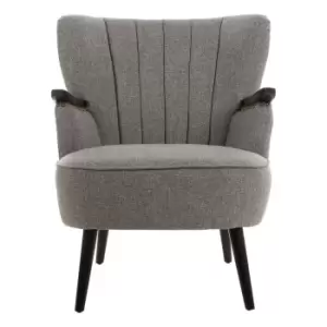 Shell Back Accent Chair with Black Finished Legs