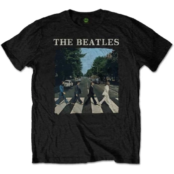 The Beatles - Abbey Road & Logo Kids 3 - 4 Years T-Shirt - Black