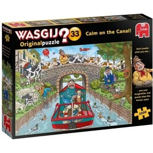 Jumbo Wasgij Original 33 - Calm on the Canal Jigsaw Puzzle - 1000 Pieces
