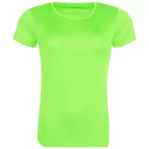 Awdis Womens/Ladies Cool Recycled T-Shirt (XL) (Electric Green)