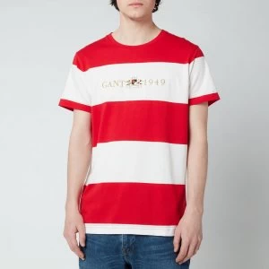 GANT Mens Flag Crest T-Shirt - Bright Red - XXL