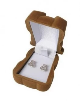 The Love Silver Collection Teddy Bear Studs With Gift Box