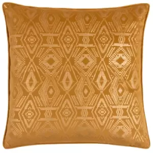 Tayanna Metallic Velvet Cushion Mustard