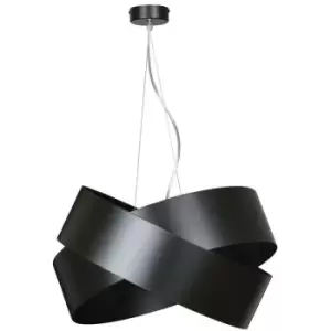 Emibig Vieno Black Cylindrical Pendant Ceiling Light 2x E27