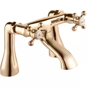 Deva - Tudor Pillar Mounted Bath Filler Tap - Gold