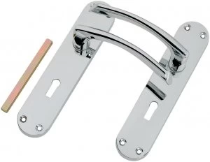 Wickes Dante Locking Door Handle - Polished Chrome 1 Pair