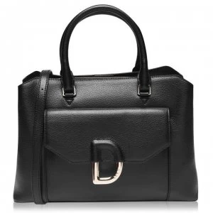 DKNY Medium Satchel Bag - BLK GLD BGD