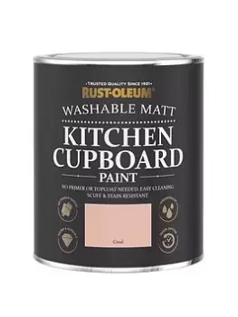 Rust-Oleum Washable Matt Finish Kitchen Cupboard Paint - Coral