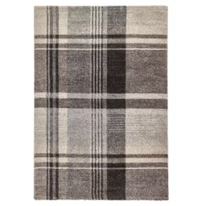 Beige and Black Elegant 4892 Rug Black/Natural