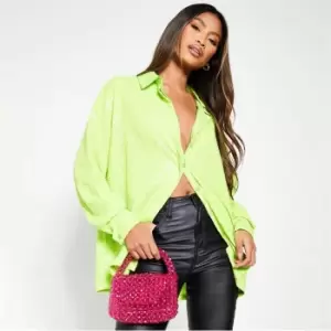 I Saw It First Oversized Sequin Shirt - Green