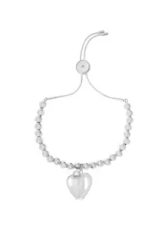 Silver 'Sentiment' Heart Ball Bracelet