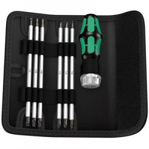 Wera Kraftform Kompakt Vario RA Workshop Interchangeable bits set 7 Piece Slot, Phillips, Pozidriv, TORX socket, Allen