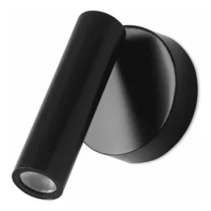 Stylus wall lamp, aluminum, black