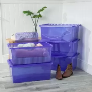 Wham Tint Blue 45L Crystal Box and Lid Set of 5