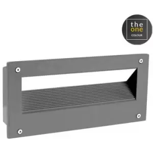 LEDS C4 Micenas LED Rectangular Outdoor LED Recessed Wall Light Urban Grey, Matt IP65 5.5W 3000K Dimmable