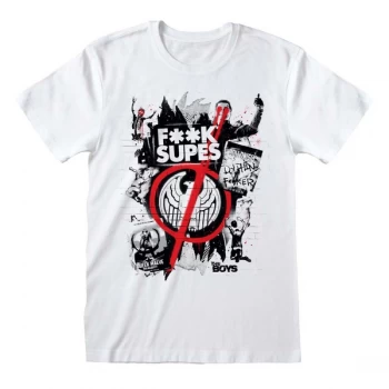 Boys - F**k Supes Unisex Medium T-Shirt - White