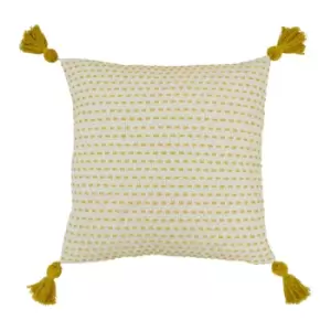 Ezra Embroidered Cushion Ochre