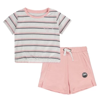 SoulCal Short Set Junior Girls - Silver Pink