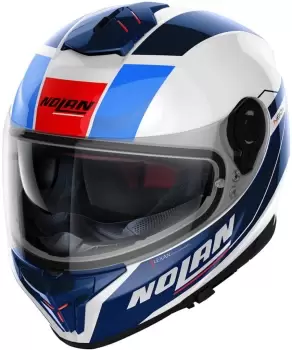 Nolan N80-8 Mandrake N-Com Helmet, white-red-blue, Size L, white-red-blue, Size L