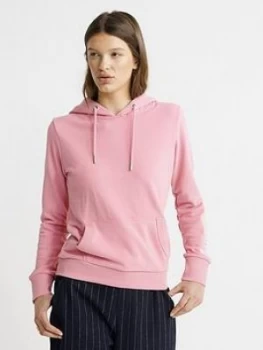 Superdry Embroidered Sleeve Entry Hoodie - Pink, Size 14, Women