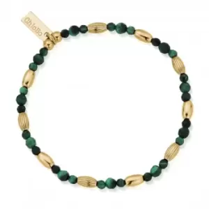 Gold Alternative Rice Malachite Bracelet GBMLRCO